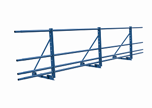 Ограждение с Фальцевым креплением ХК H=600 L=3000мм с 2-я доп. трубами (ТУ)