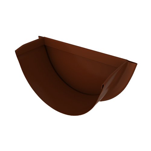 Заглушка желоба, диаметр 100 мм, Порошковое покрытие, RAL 8017 (Шоколадно-коричневый)