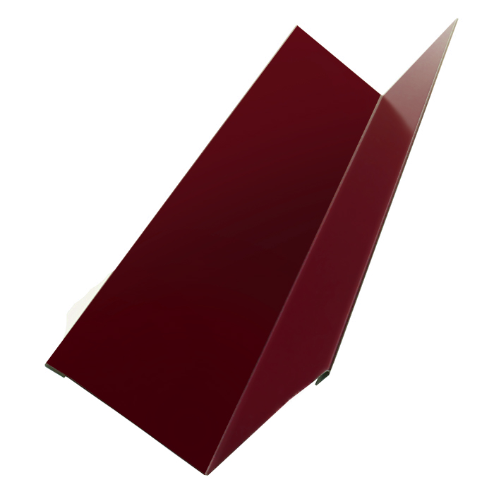 Угол внутренний металлический, длина 1.25 м, Полимерное покрытие, RAL 3005 (Винно-красный)