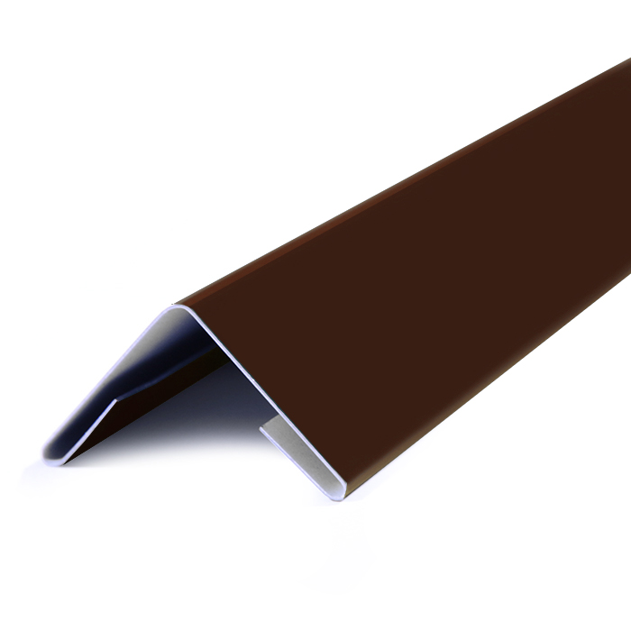 Угол внешний металлический, 3м, Порошковое покрытие, RAL 8017 (Шоколадно-коричневый)