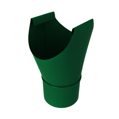Воронка сливная, диаметр 180/160 мм, Порошковое покрытие, RAL 6005 (Зеленый мох)