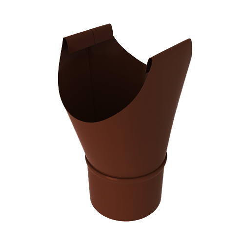 Воронка сливная, диаметр 100/90 мм, Порошковое покрытие, RAL 8017 (Шоколадно-коричневый)