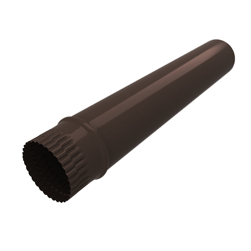 Труба водосточная, диаметр 100 мм, Порошковое покрытие, длина 0.6 м., RAL 8019 (Серо-коричневый)