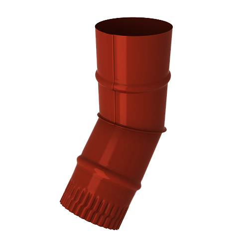 Колено водостока, диаметр 90 мм, Порошковое покрытие, RAL 3011 (Коричнево-красный) 