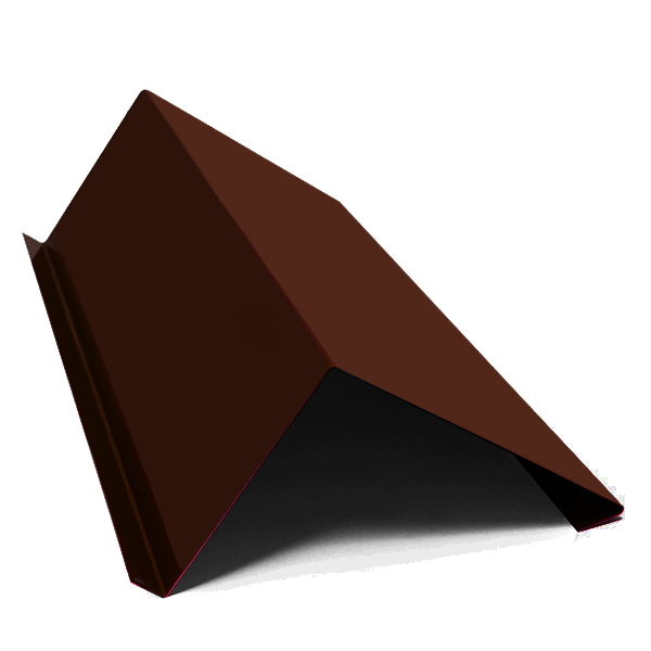Планка примыкания нижняя, длина 2 м, Полимерное покрытие, RAL 8017 (Шоколадно-коричневый)
