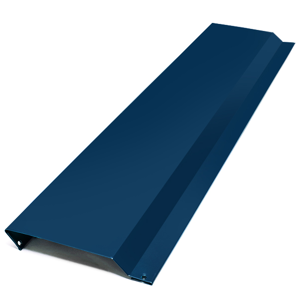 Отлив для цоколя фундамента, длина 1.25 м, Порошковое покрытие, RAL 5005 (Сигнальный синий)