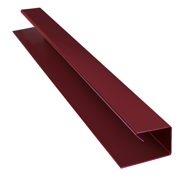 Планка завершающая, длина 2 м, Порошковое покрытие, RAL 3005 (Винно-красный)