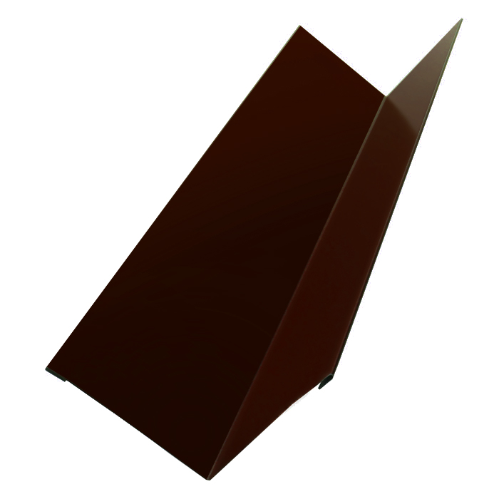 Угол внутренний металлический, длина 1.25 м, Полимерное покрытие, RAL 8017 (Шоколадно-коричневый)