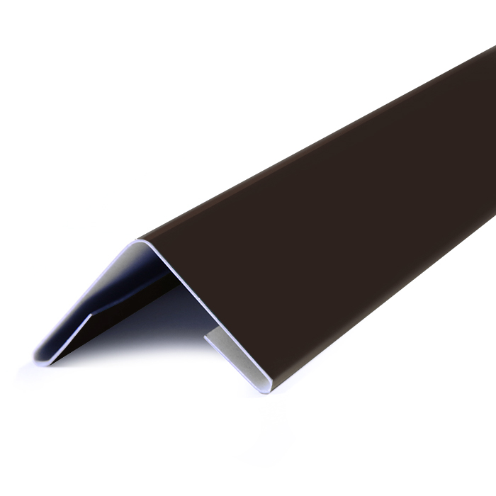 Угол внешний металлический, 3м, Порошковое покрытие, RAL 8019 (Серо-коричневый)