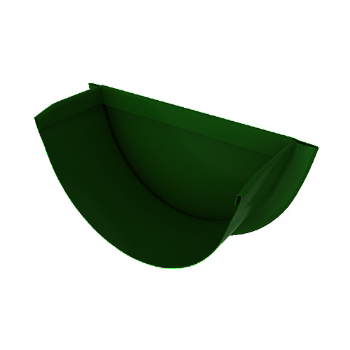Заглушка желоба, диаметр 106 мм, Порошковое покрытие, RAL 6005 (Зеленый мох)