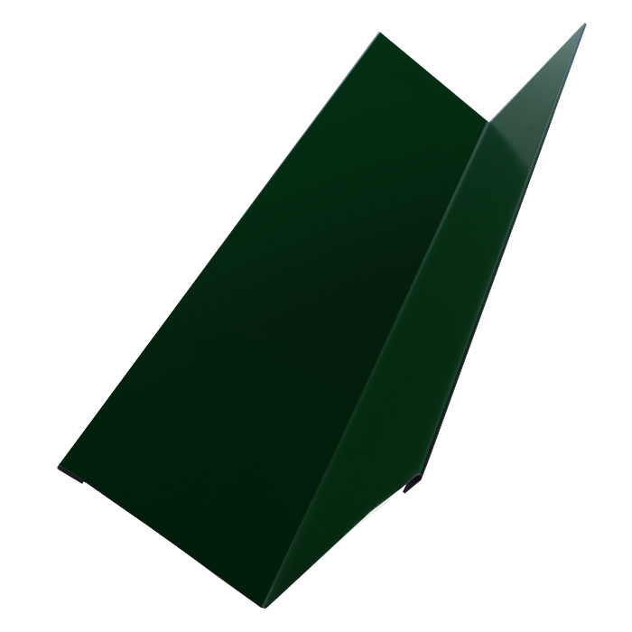 Угол внутренний металлический, длина 1.25 м, Полимерное покрытие, RAL 6005 (Зеленый мох)
