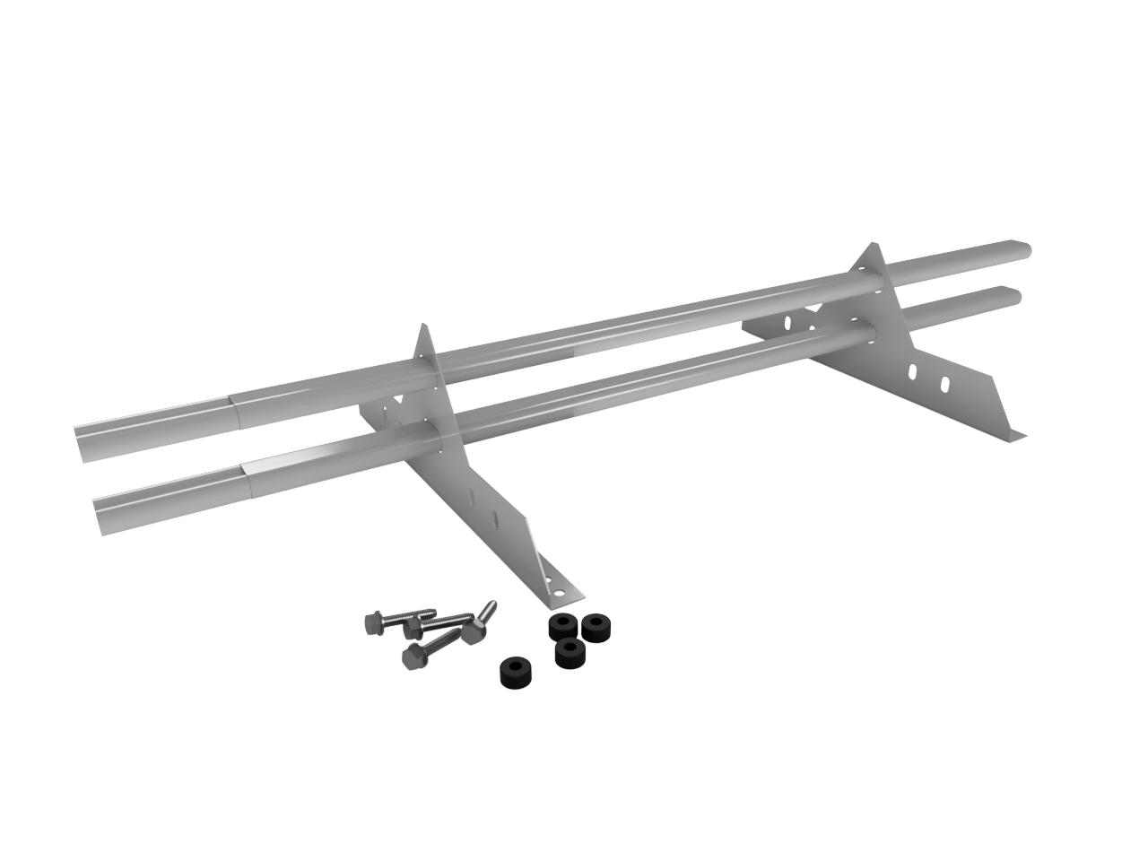 Снегозадержатель Трубчатый 40\20х2.0мм L=1000мм (2 Опоры) Эконом RAL 7004