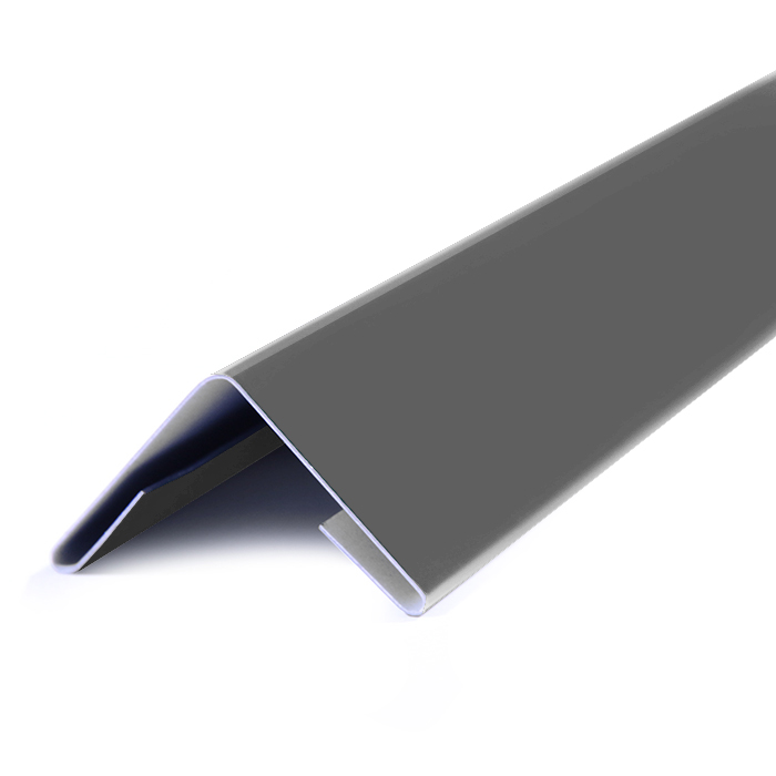 Угол внешний металлический, 2.5м, Полимерное покрытие, RAL 7004 (Сигнальный серый)