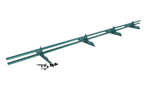 Снегозадержатель Трубчатый 40\20х1.5мм L=3000мм (4 Опоры) Эконом RAL 5021