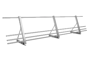 Ограждение кровли со снегозадержанием на Фальц H=600мм L=3000мм Zn RAL 7004