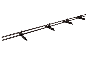 Снегозадержатель Трубчатый на Фальц 25х1.5мм L=3000мм (4 Опоры) Zn RAL 8017
