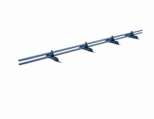 Снегозадержатель DECO на Фальцевую кровлю ХК с плоскоовальной трубой d40/20мм L=3000мм (4 опоры 1,2мм)