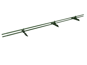 Снегозадержатель Трубчатый на Фальц 25х1.0мм L=3000мм (3 Опоры) Zn RAL 6002