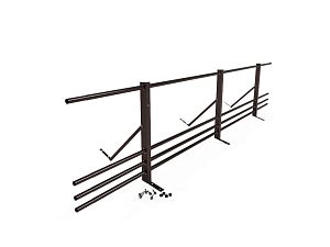 Ограждение кровли упрощенное со снегозадержанием H=600мм L=3000мм Zn RAL 8017