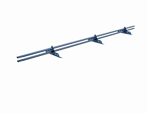 Снегозадержатель DECO ОЦ с плоскоовальной трубой d40/20мм L=3000мм (3 опоры 1,2мм)