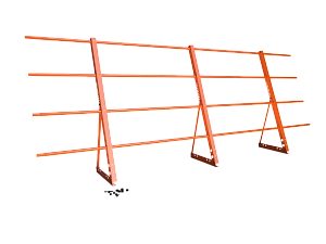 Ограждение кровли H=1200мм L=3000мм Zn RAL 3003 (3 Трубы)