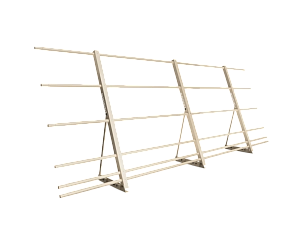 Ограждение кровли со снегозадержанием на Фальц H=1200мм L=3000мм Zn RAL 1015 (5 Труб)