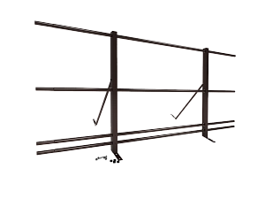 Ограждение кровли упрощенное со снегозадержанием H=900мм L=2000мм Zn RAL 8017