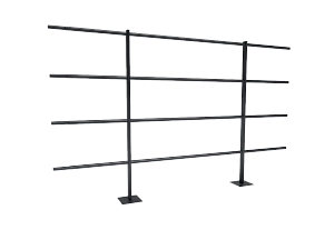 Ограждение кровли парапетное H=1200мм L=2000мм RAL 7024 4 трубы (Тип 1)
