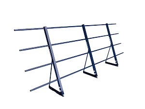 Ограждение кровли на Фальц H=1200мм L=3000мм Эконом RAL 5002 (3 Трубы)