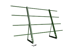 Ограждение кровли H=1200мм L=2000мм Zn RAL 6002 (3 Трубы)