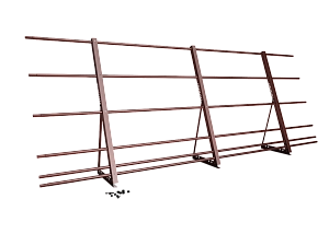 Ограждение кровли со снегозадержанием H=1200мм L=3000мм Zn RAL 3009 (5 Труб)