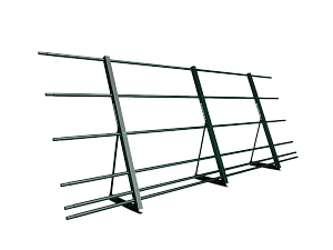 Ограждение кровли со снегозадержанием на Фальц H=1200мм L=3000мм Zn RAL 6005 (5 Труб)