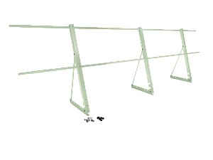 Ограждение кровли H=900мм L=3000мм Zn RAL 6019