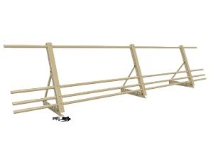 Ограждение кровли со снегозадержанием H=600мм L=3000мм Zn RAL 1014