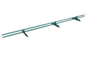 Снегозадержатель Трубчатый на Фальц 25х1.5мм L=3000мм (3 Опоры) Эконом RAL 5021