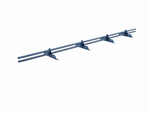 Снегозадержатель DECO ОЦ с плоскоовальной трубой d40/20мм L=3000мм (4 опоры 1,5мм)