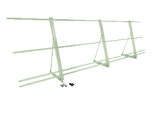 Ограждение кровли со снегозадержанием H=900мм L=3000мм Zn RAL 6019