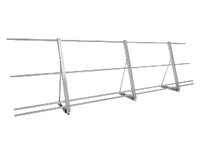 Ограждение кровли со снегозадержанием на Фальц H=900мм L=3000мм Zn RAL 7004