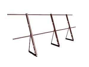 Ограждение кровли на Фальц H=1200мм L=3000мм Zn RAL 3009