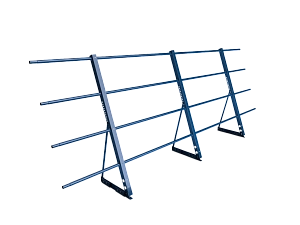 Ограждение кровли на Фальц H=1200мм L=3000мм Эконом RAL 5005 (3 Трубы)