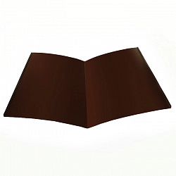 Планка Ендовы, длина 1.25 м, Полимерное покрытие, RAL 8017 (Шоколадно-коричневый)