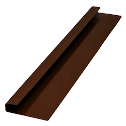 Джи-профиль, длина 2.5 м, Полимерное покрытие, RAL 8017 (Шоколадно-коричневый)