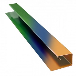Планка завершающая, длина 3 м, Полимерное покрытие, все остальные цвета каталога RAL, кроме металлизированных и флуоресцентных