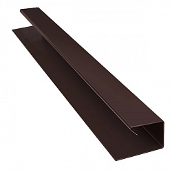Планка завершающая, длина 3 м, Порошковое покрытие, RAL 8019 (Серо-коричневый)