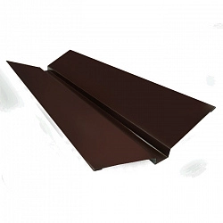 Ендова верхняя, длина 3 м, Порошковое покрытие, RAL 8019 (Серо-коричневый)