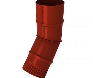 Колено водостока, диаметр 200 мм, Порошковое покрытие, RAL 3011 (Коричнево-красный) 