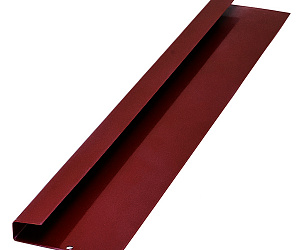 Джи-профиль, длина 2 м, Порошковое покрытие, RAL 3005 (Винно-красный)