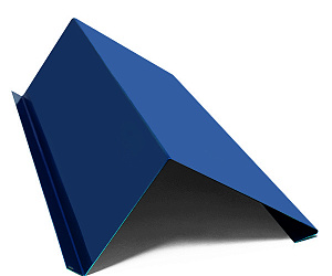 Планка примыкания нижняя, длина 1.25 м, Полимерное покрытие, RAL 5005 (Сигнальный синий)