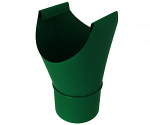 Воронка сливная, диаметр 150/125 мм, Порошковое покрытие, RAL 6005 (Зеленый мох)
