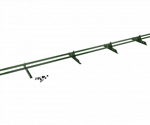Снегозадержатель Трубчатый 25х1.0мм L=3000мм (4 Опоры) Эконом RAL 6002